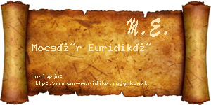 Mocsár Euridiké névjegykártya